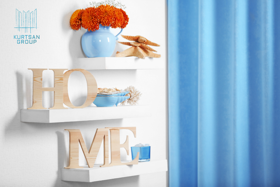 Create a spacious atmosphere by applying the calming harmony of white and blue throughout your home.
